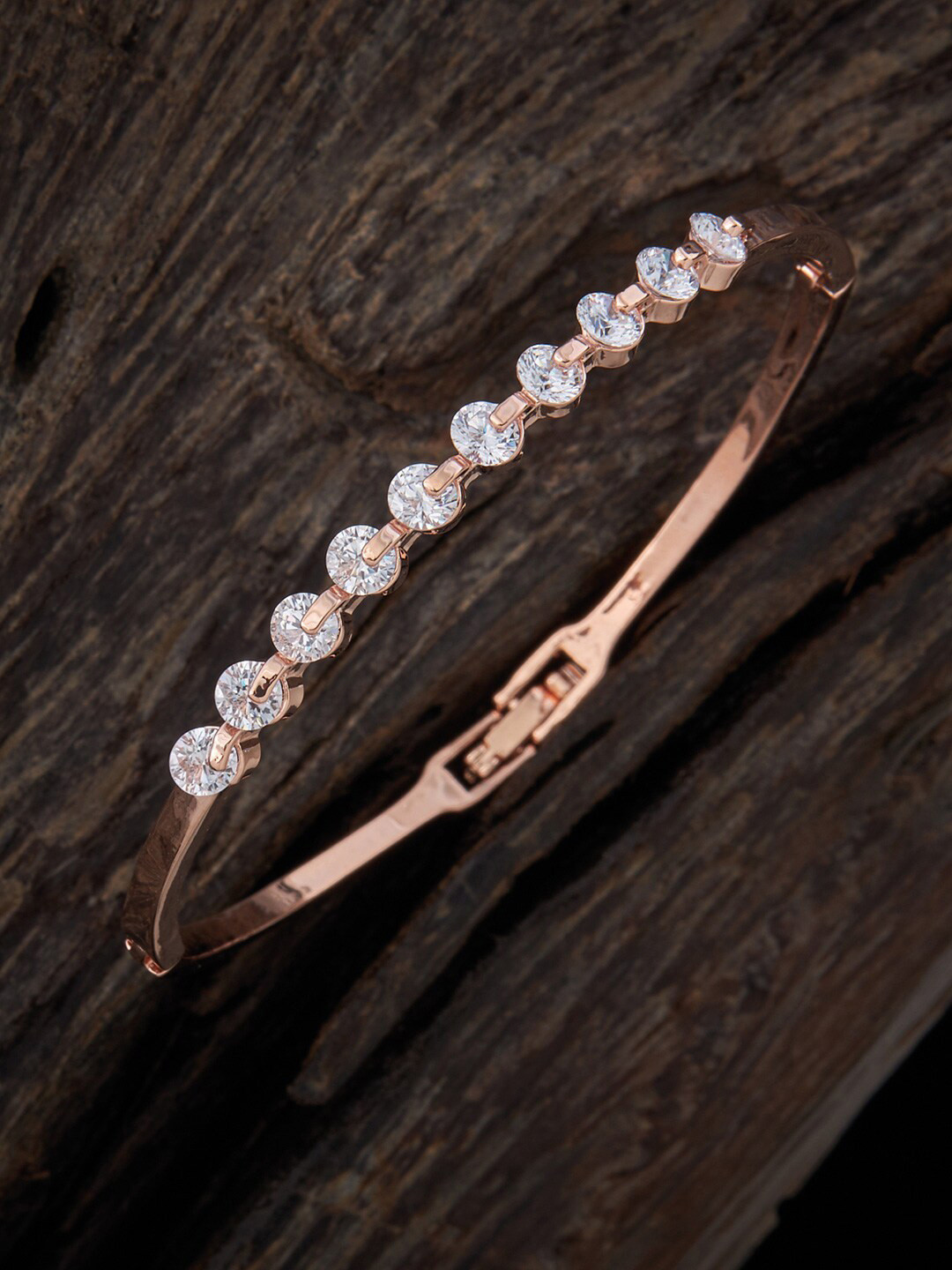 

Kushal's Fashion Jewellery Rose Gold-Plated Bangle Bracelet