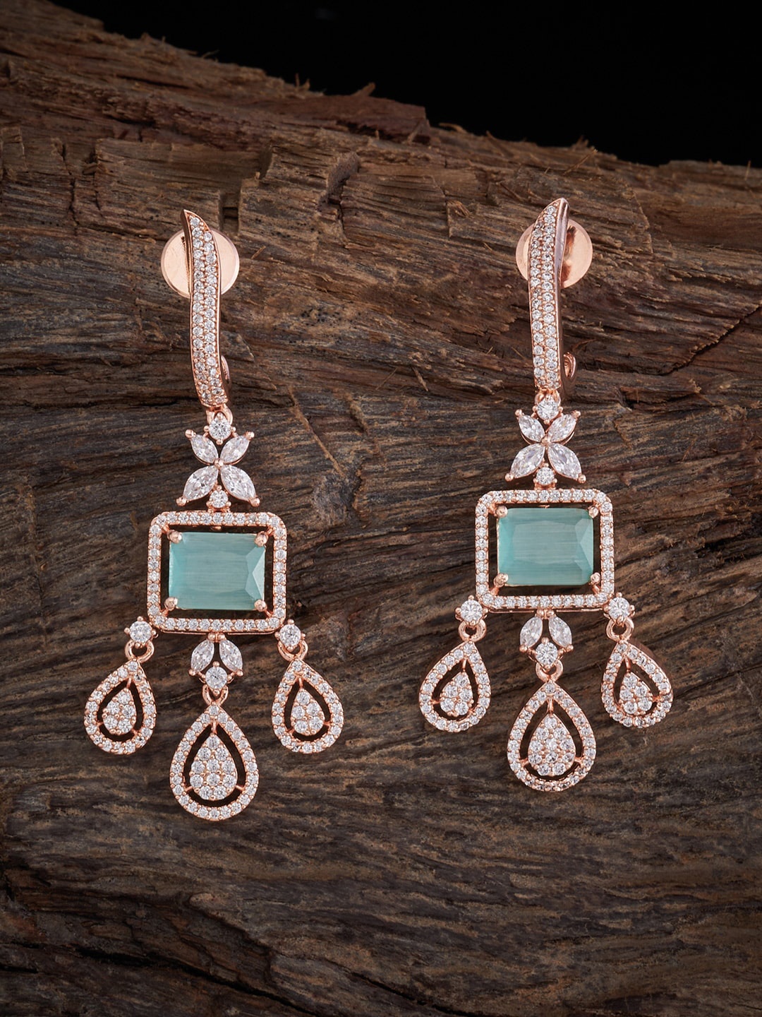 

Kushal's Fashion Jewellery Rose Gold-Plated Contemporary Drop Earrings
