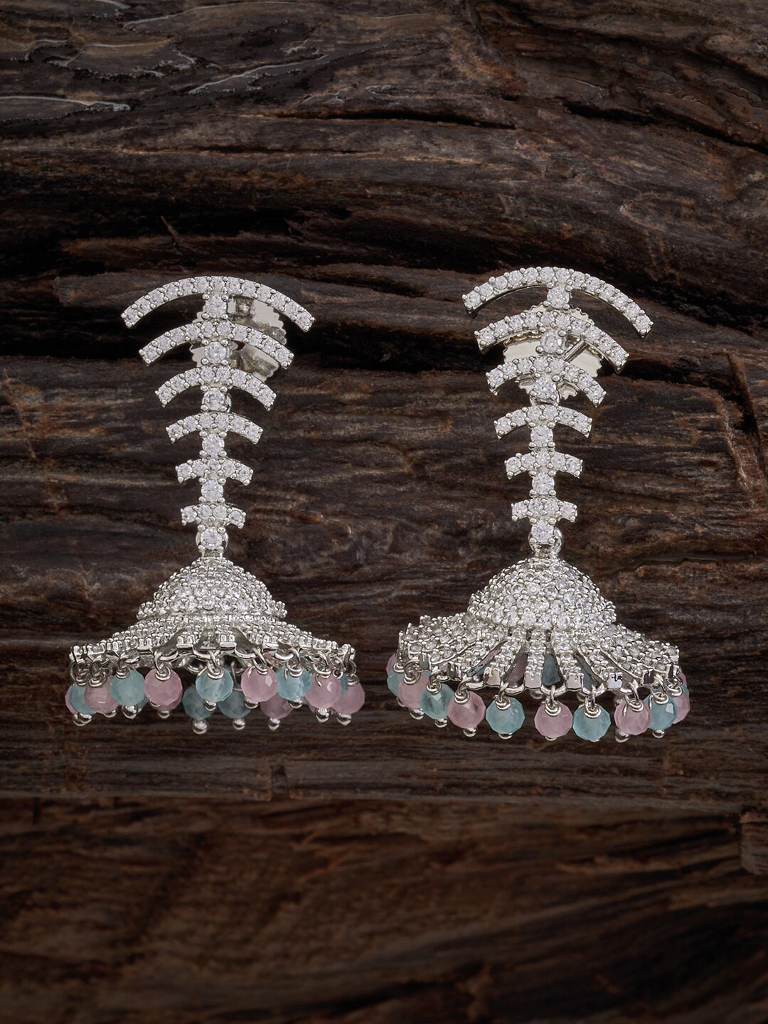 

Kushal's Fashion Jewellery Silver-Plated Classic Jhumkas