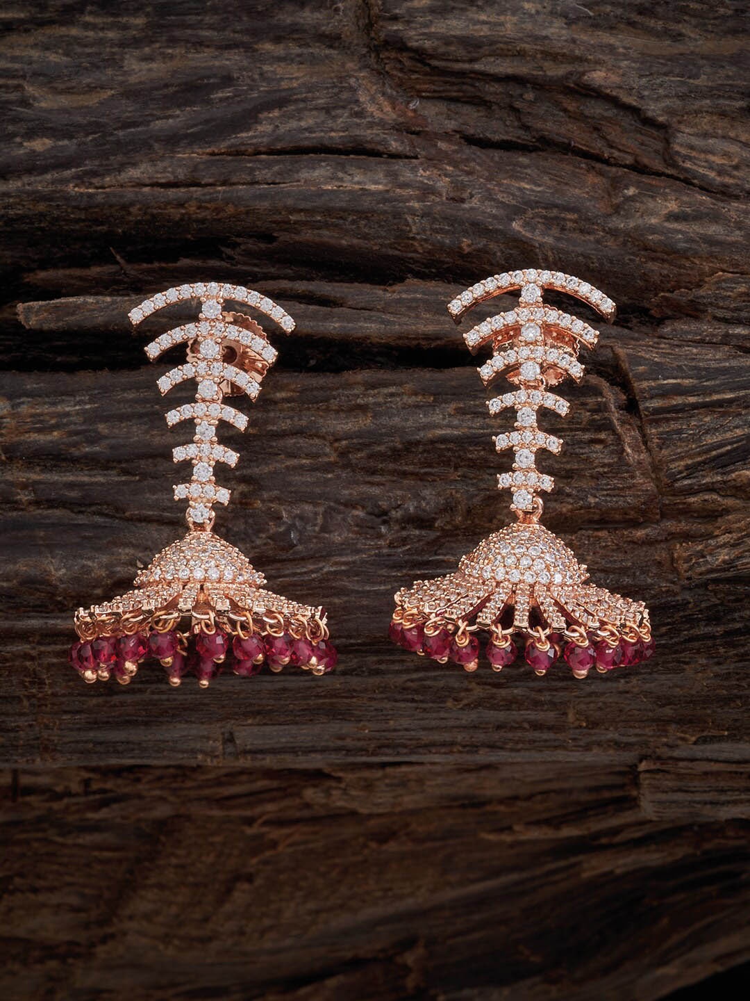 

Kushal's Fashion Jewellery Rose Gold-Plated Classic Drop Earrings