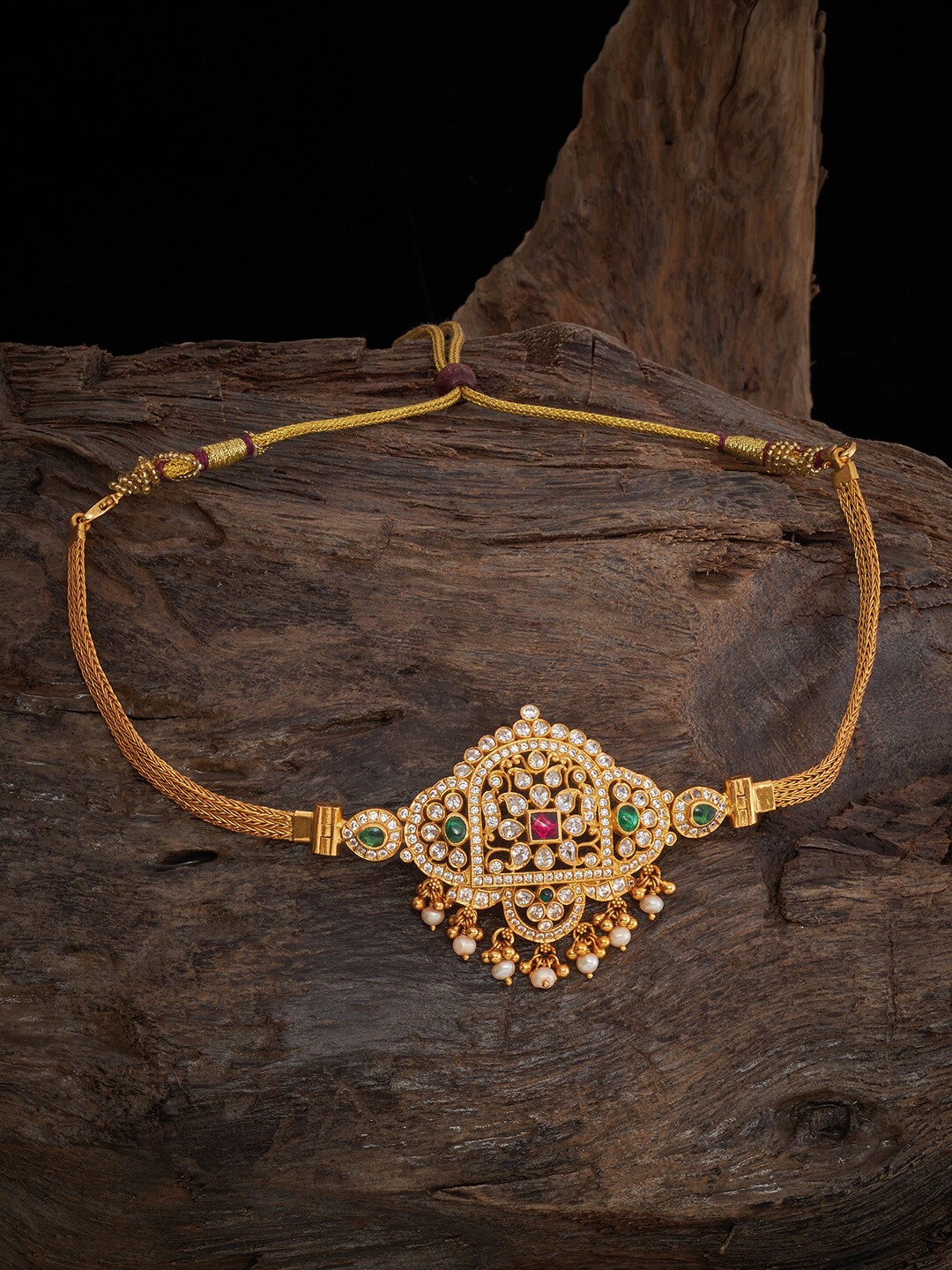 

Kushal's Fashion Jewellery 92.5 Silver Gold-Plated Armlet Bracelet