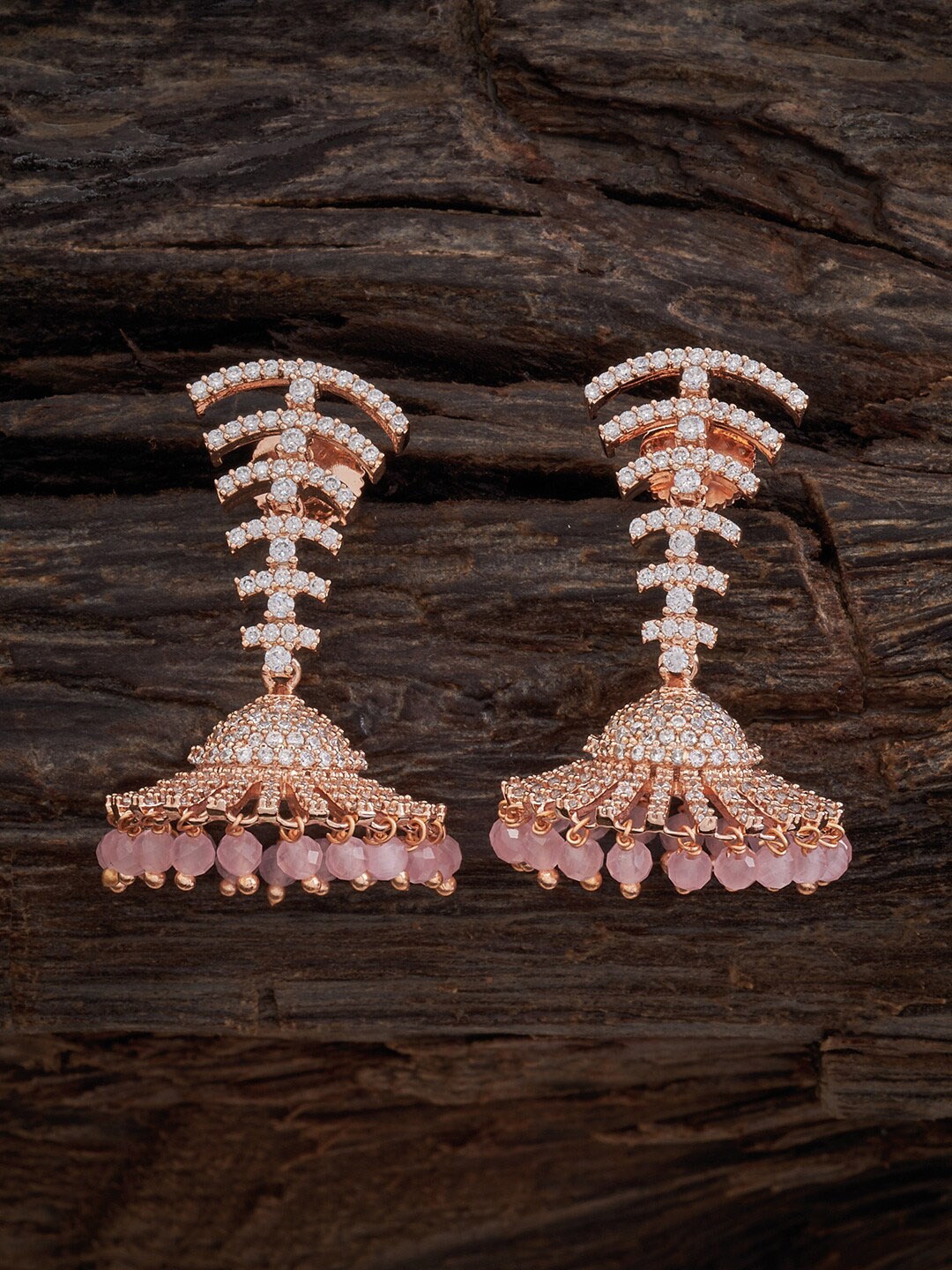 

Kushal's Fashion Jewellery Rose Gold-Plated Classic Drop Earrings