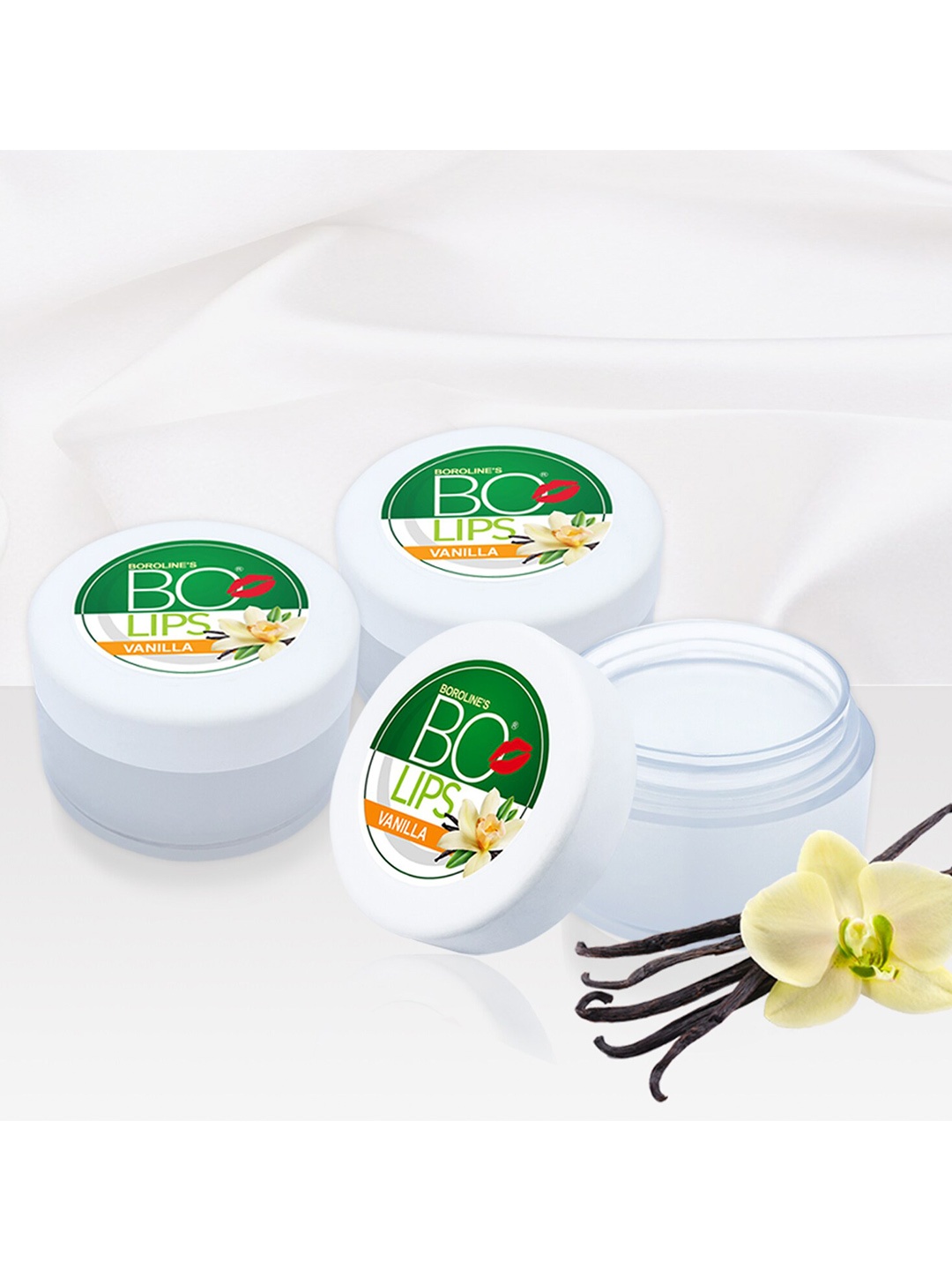 

BOROLINE Bo Lips Set Of 3 Lip Balms-10gm Each-Vanilla, White