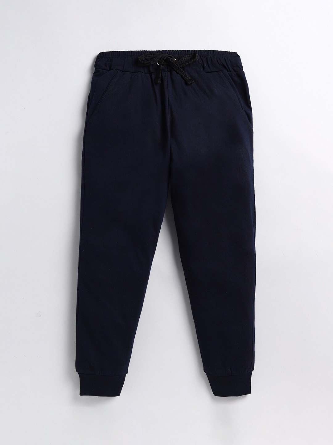 

BAESD Boys Mid-Rise Cotton Joggers, Navy blue