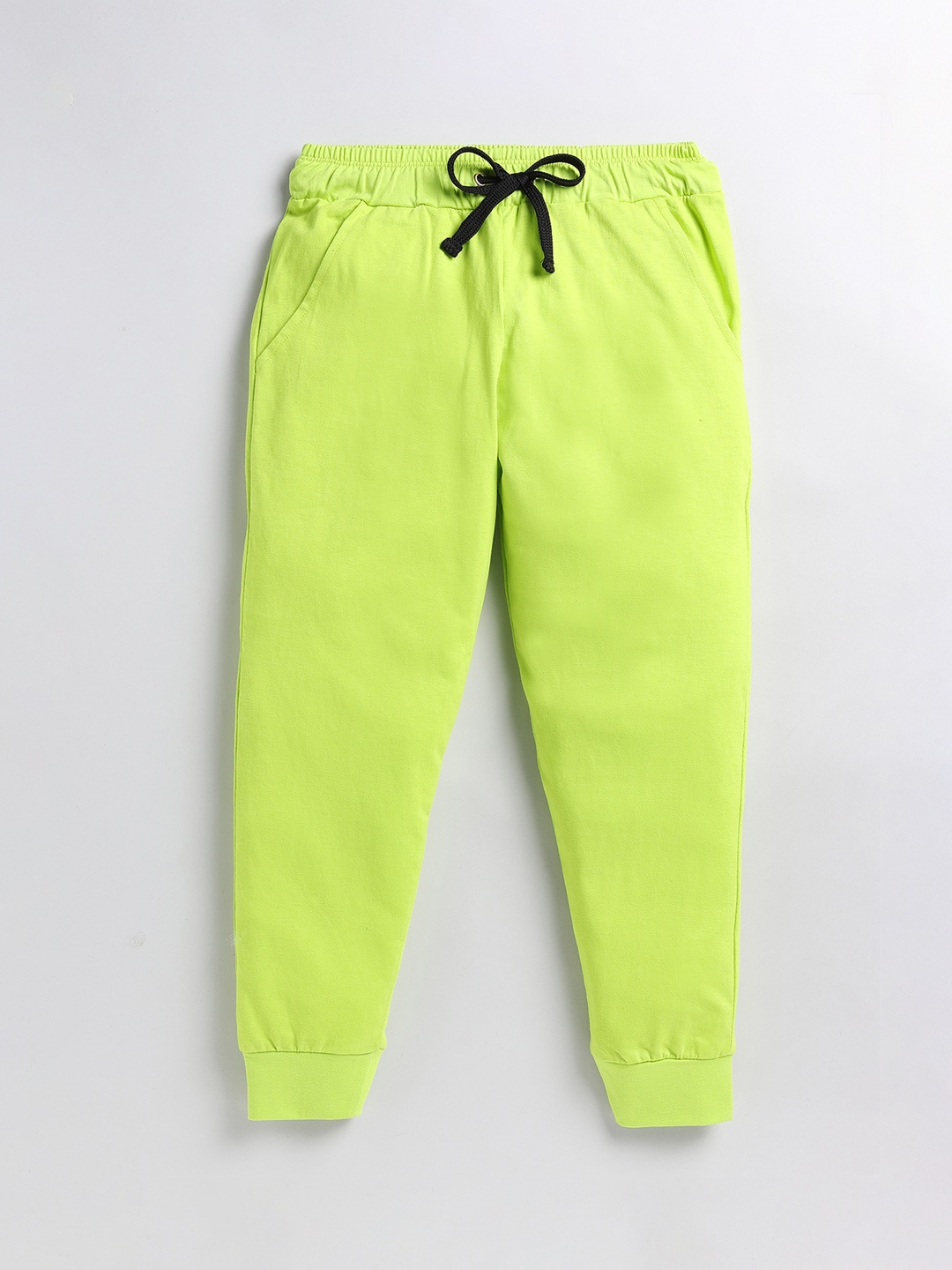 

BAESD Boys Mid-Rise Cotton Joggers, Lime green