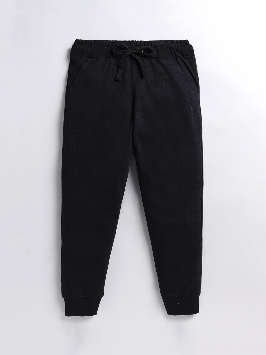 

BAESD Boys Mid-Rise Cotton Joggers, Black