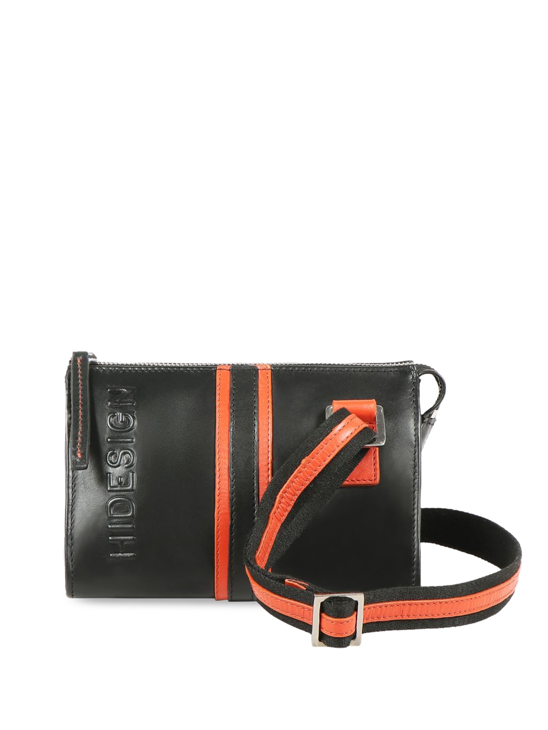 

Hidesign Leather Structured Sling Bag, Black