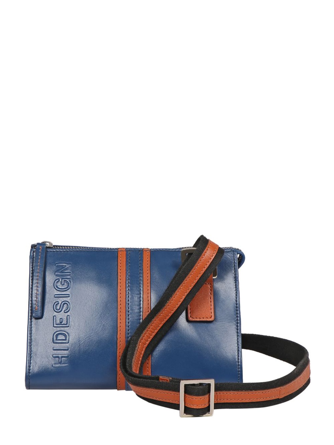 

Hidesign Calf Leather Adjustable Strap Sling Bag, Blue