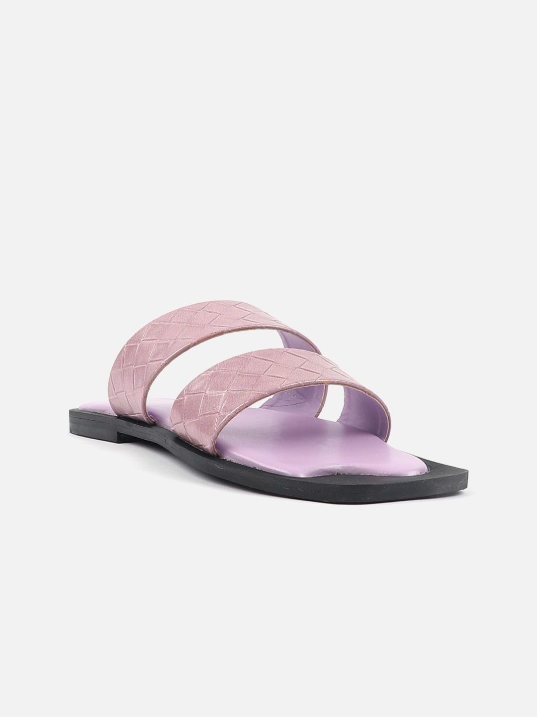 

Carlton London Women Textured Two Strap Open Toe Flats, Lavender