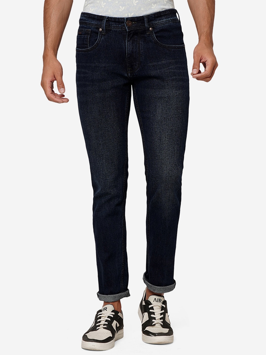 

Greenfibre Men Slim Fit Light Fade Clean Look Stretchable Jeans, Blue