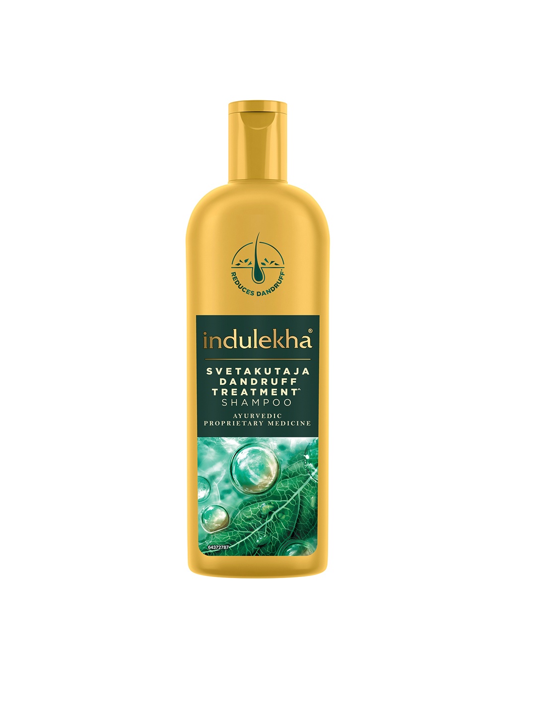 

indulekha Dandruff Treatment Shampoo with Pudina Sattva & Amla - 340ml, Gold