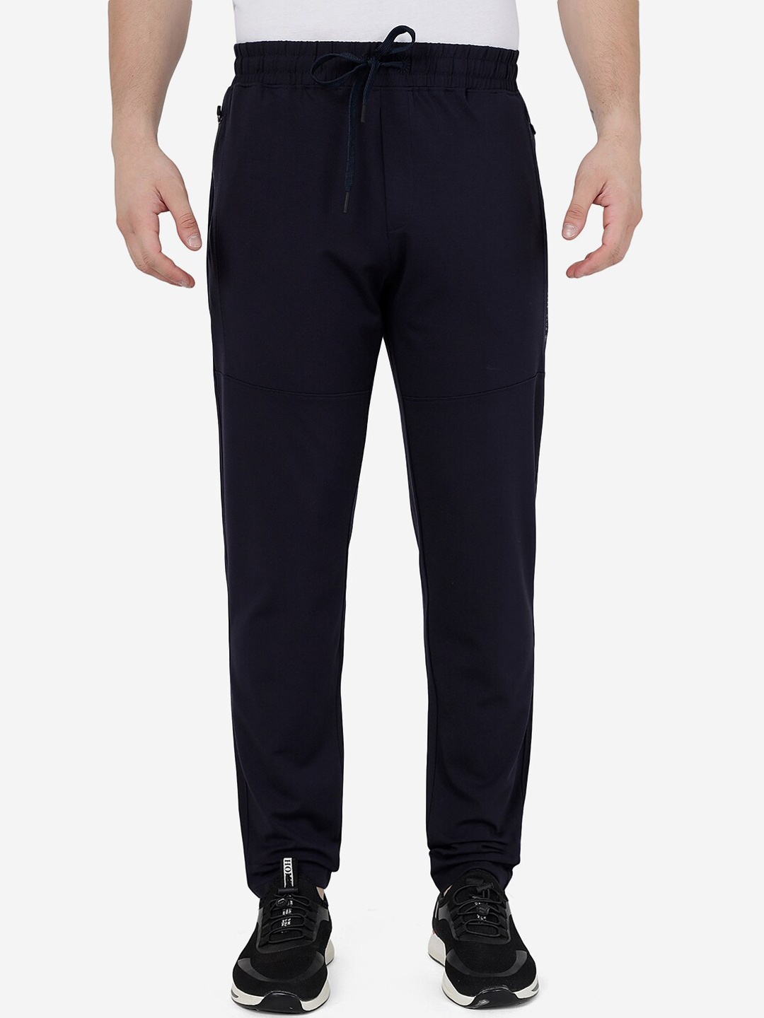 

JADE BLUE Men Mid-Rise Slim Fit Lycra Track Pants