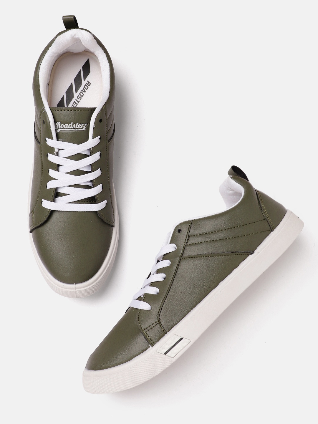 

Roadster Men Contrast Sole Sneakers, Olive