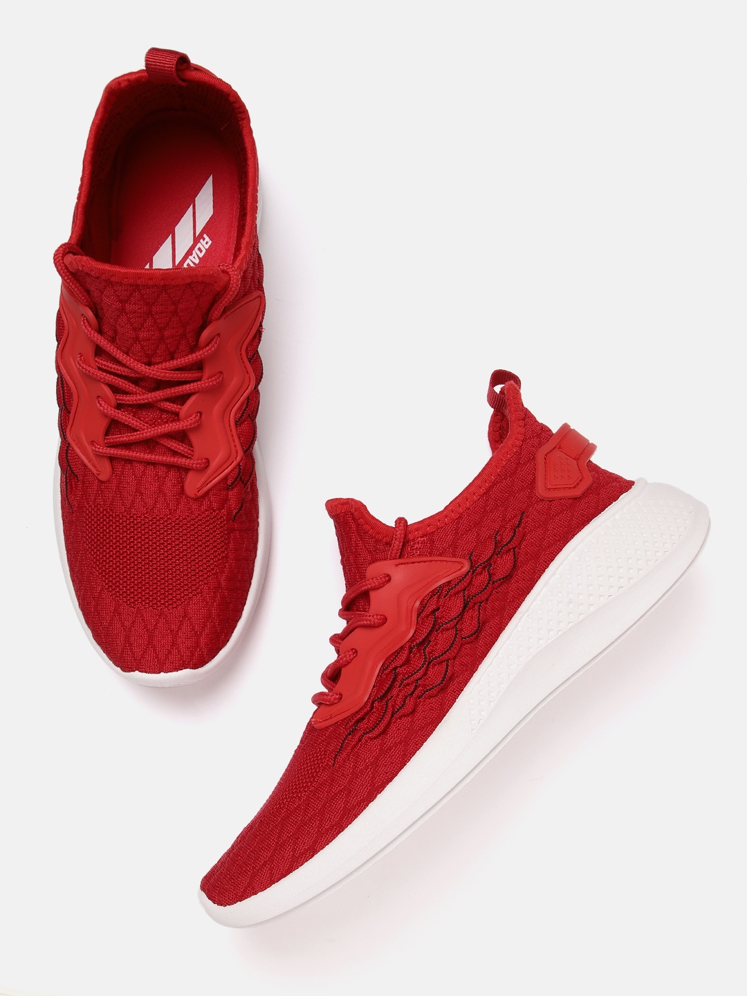 

Roadster Men Woven Design Sneakers, Red