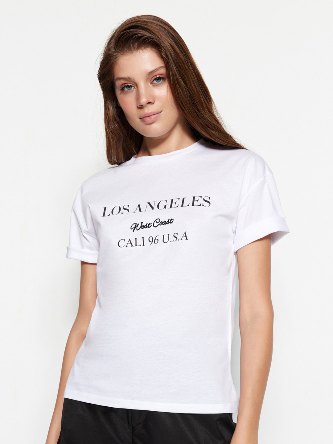 

Trendyol Typography Printed Pure Cotton T-Shirt, White