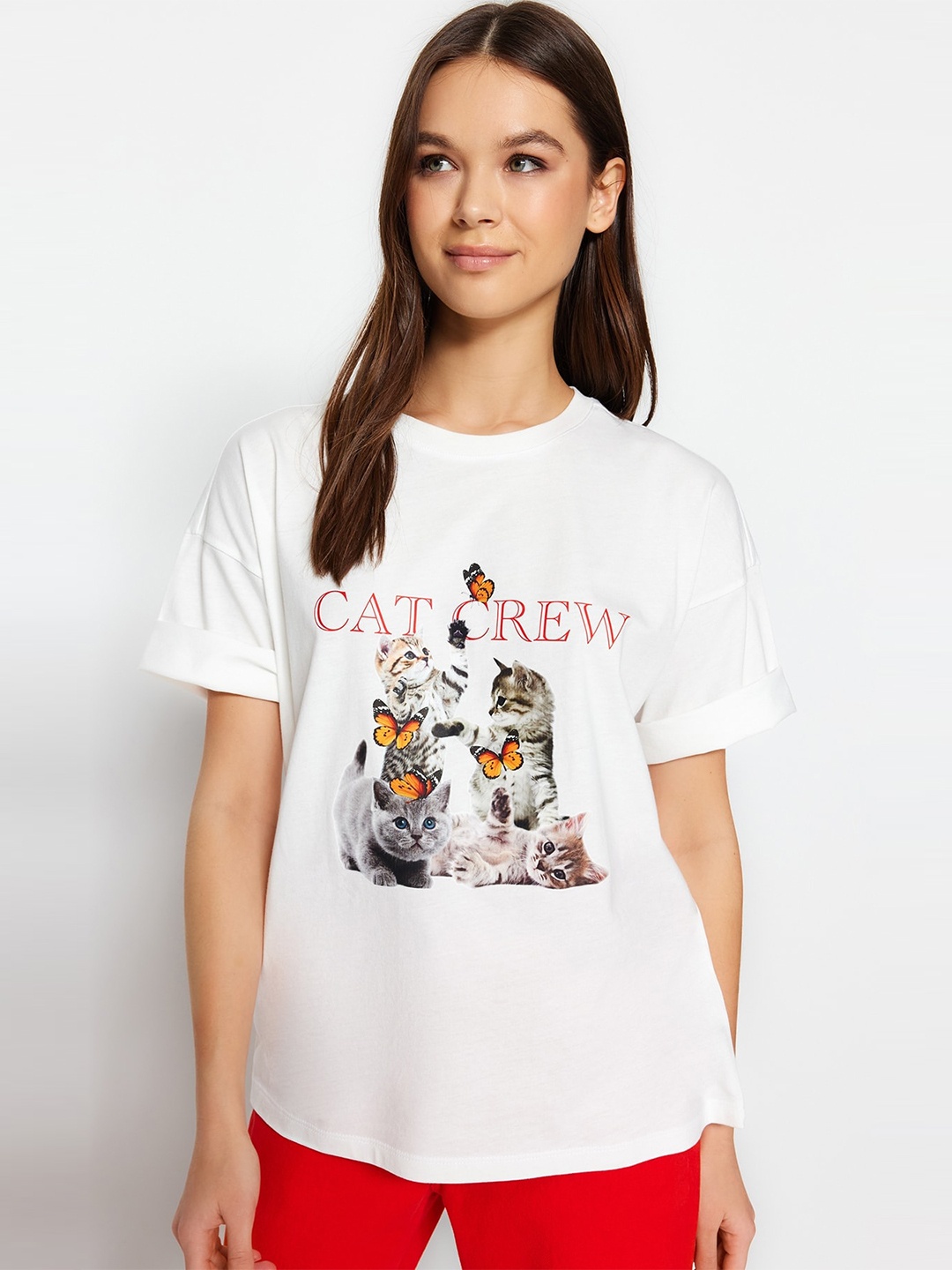 

Trendyol Graphic Printed T-shirt, White