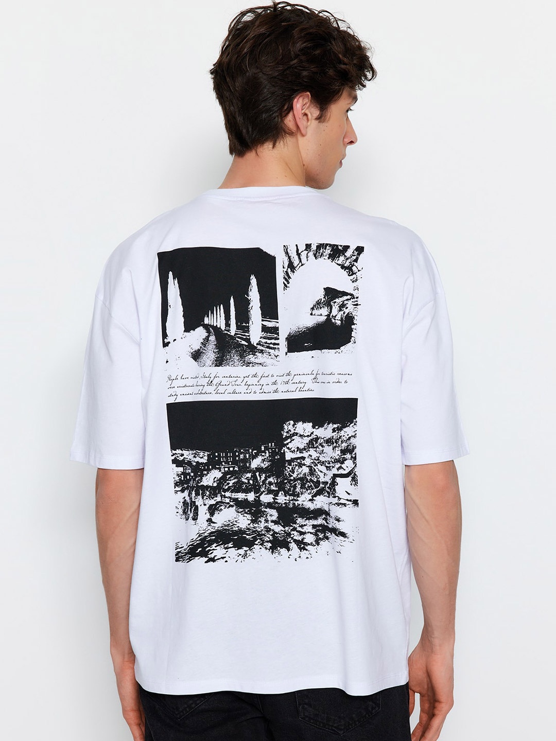 

Trendyol Graphic Printed Pure Cotton T-shirt, White