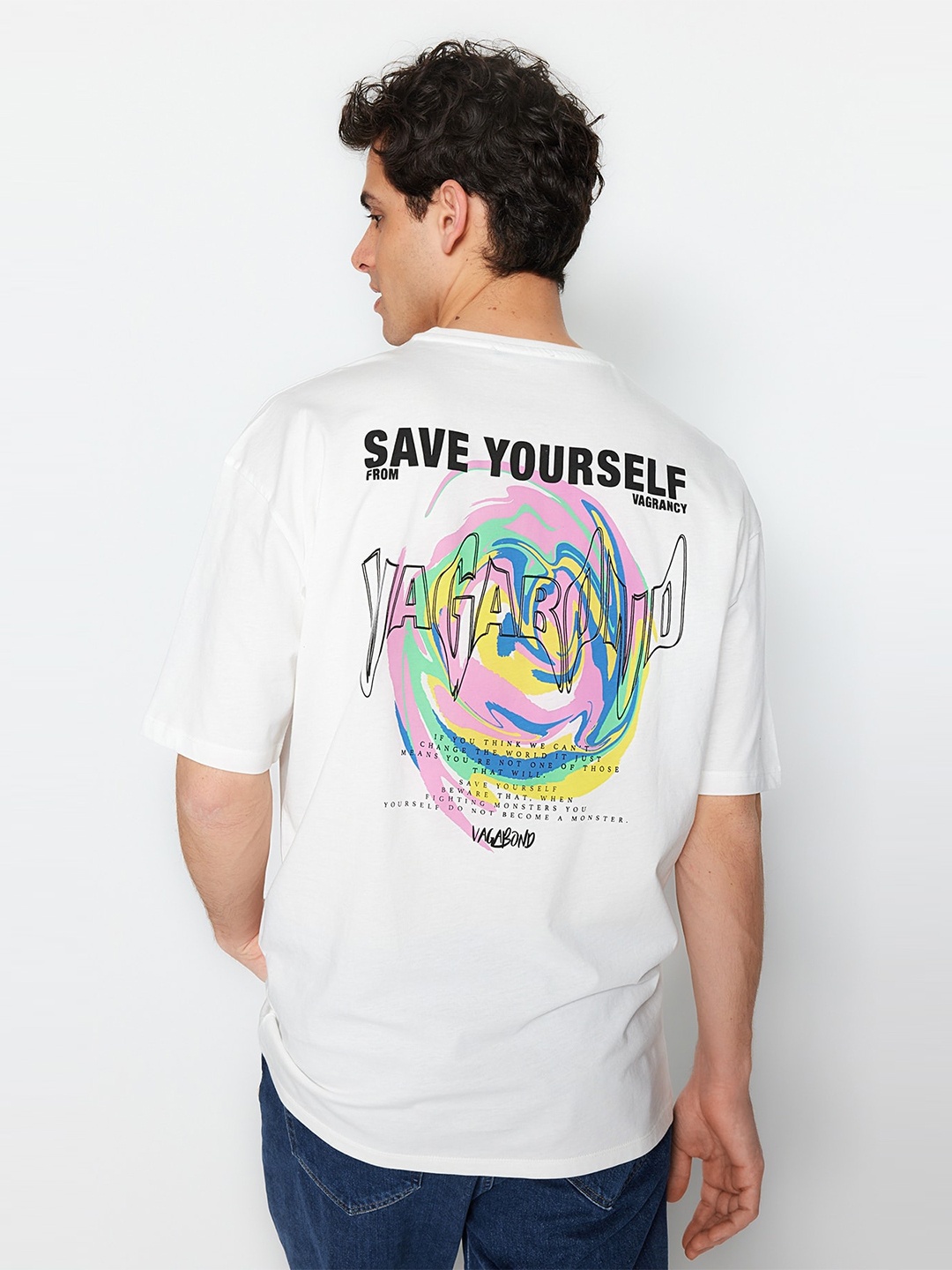 

Trendyol Typography Printed Pure Cotton T-Shirt, White