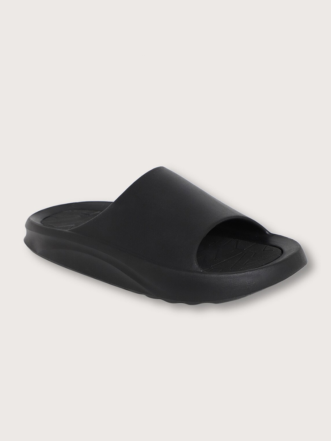 

Antony Morato Men Open Toe Rubber Sliders, Black