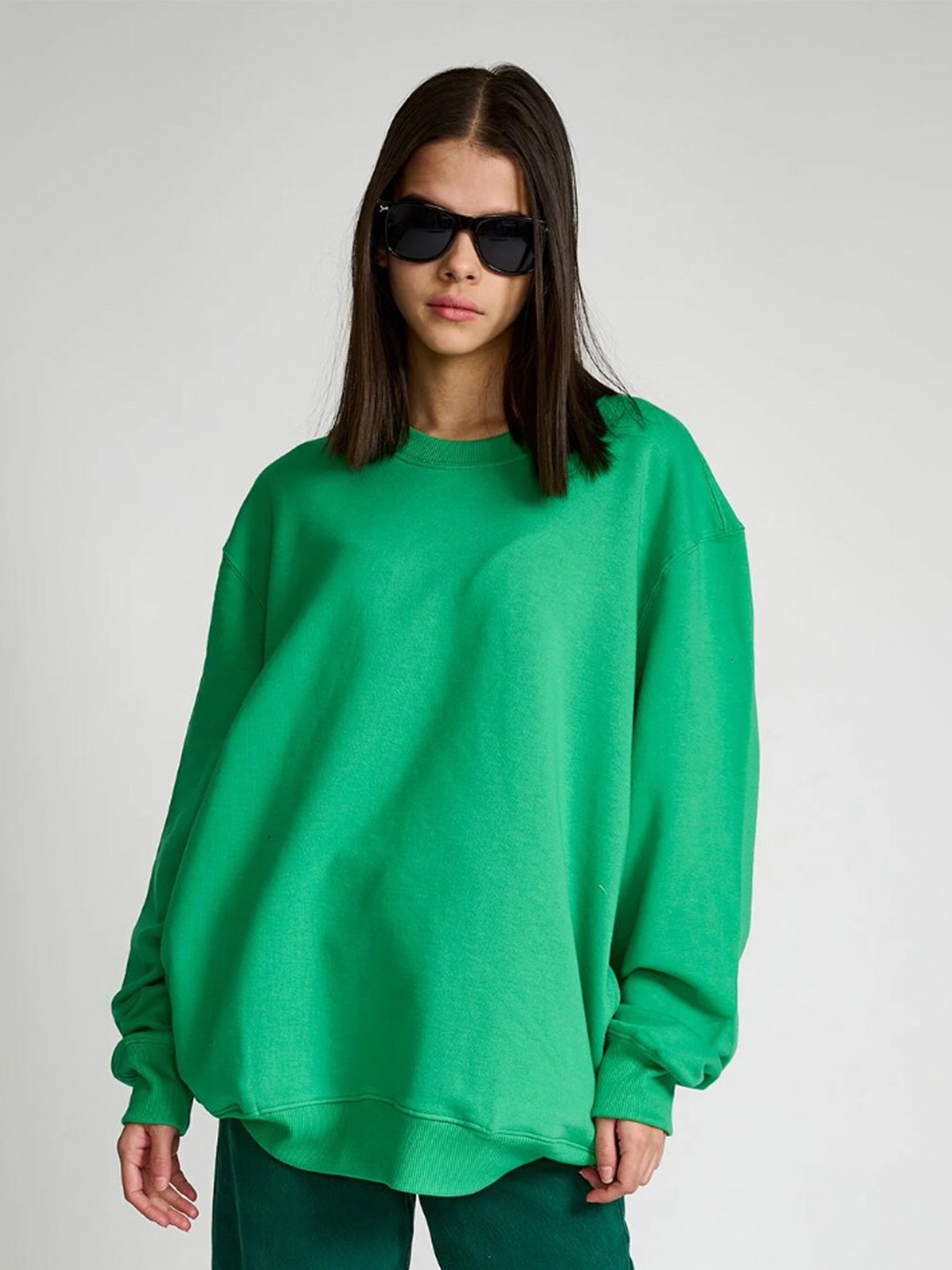 

Bonkers Corner Green Round Neck Long Sleeves Cotton Sweatshirt