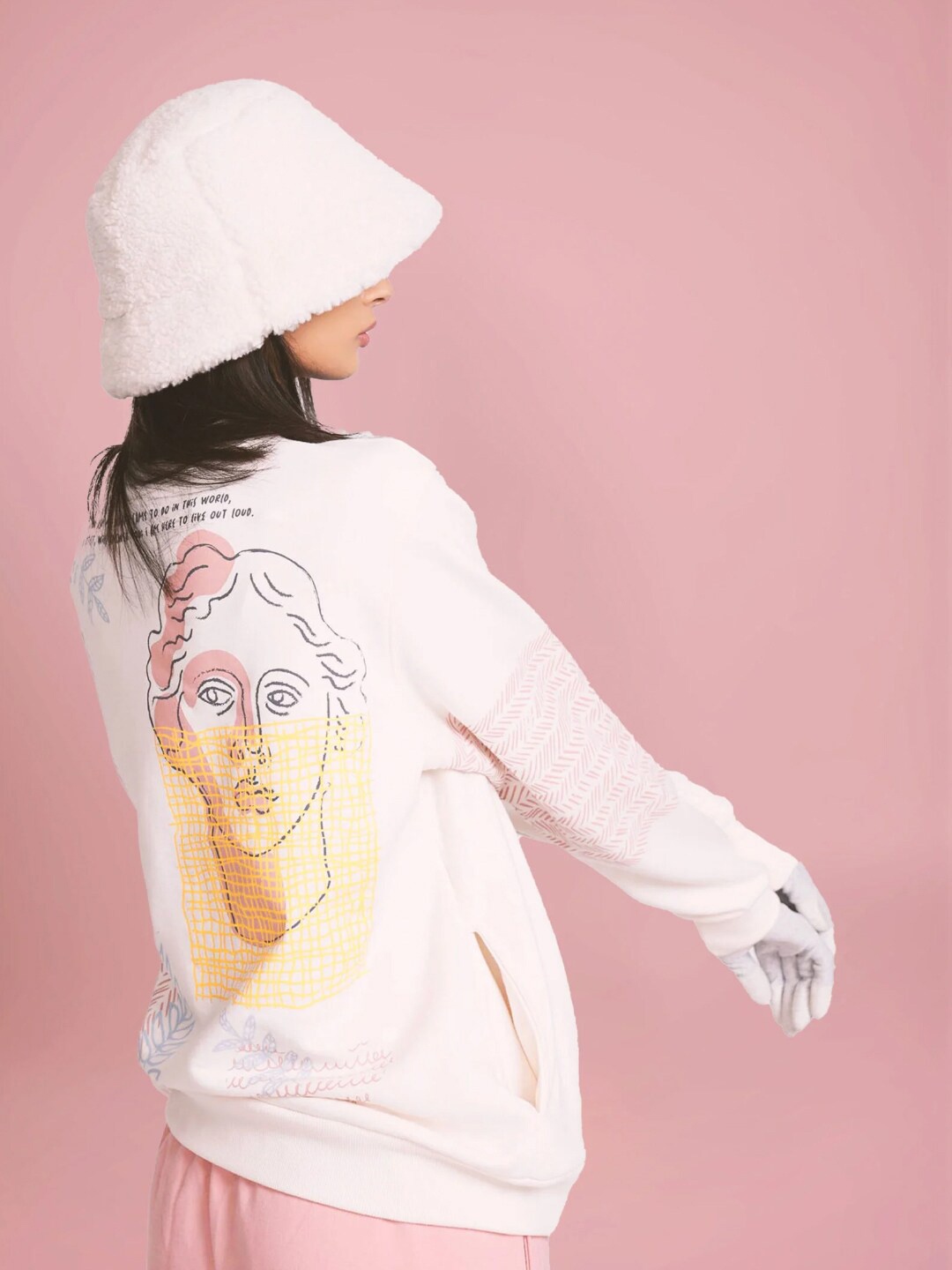 

Bonkers Corner Pink Graphic Printed Cotton Sweatshirt