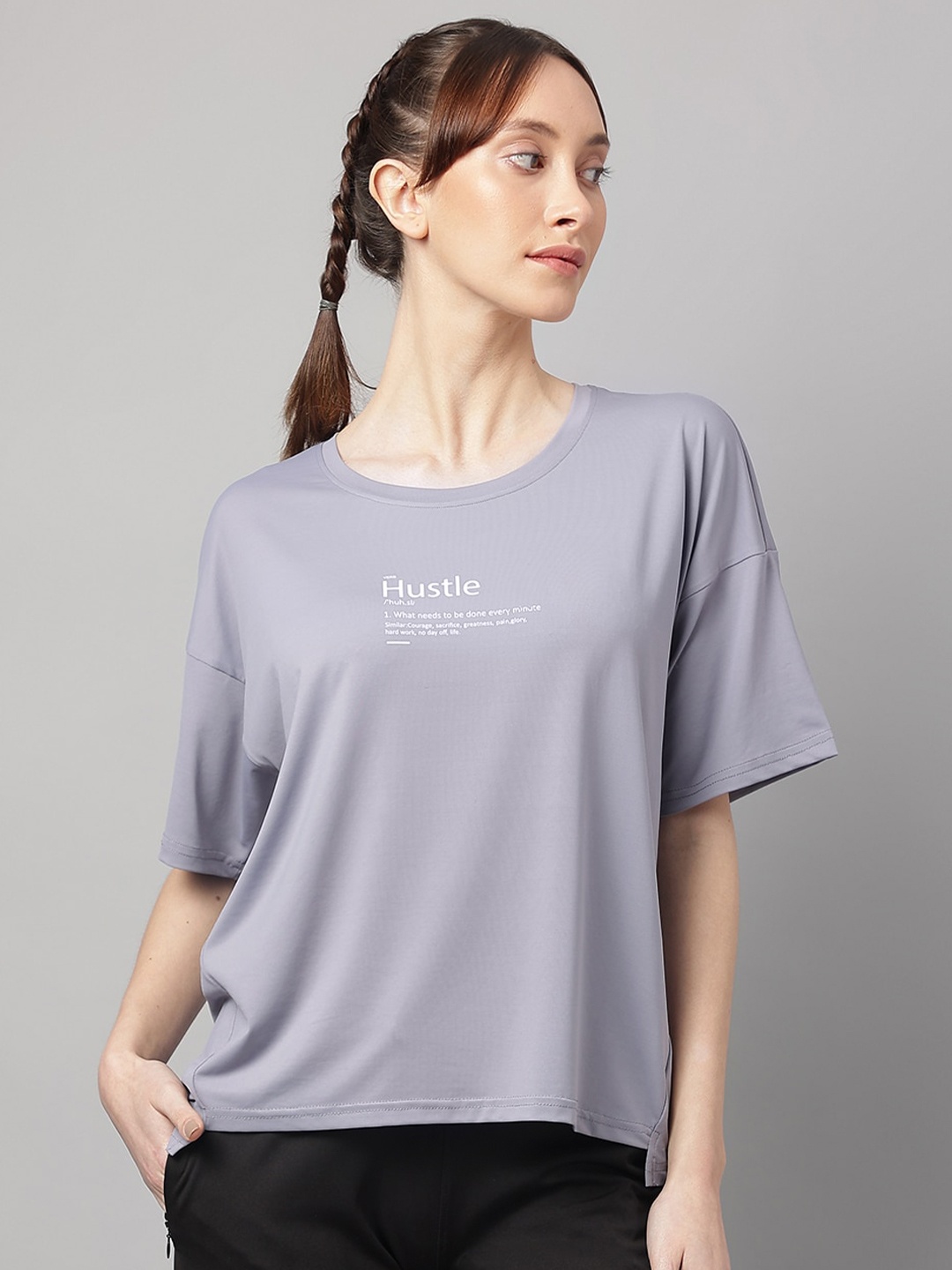 

MKH Typography Printed Dri-FIT Sports T-Shirt, Grey
