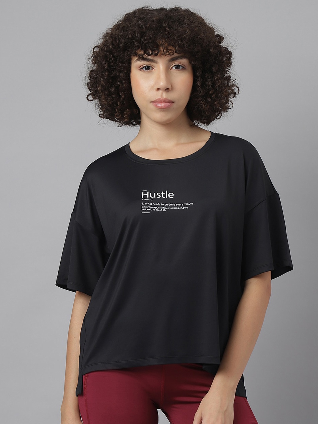 

MKH Typography Printed Dri-FIT Sports T-shirt, Black