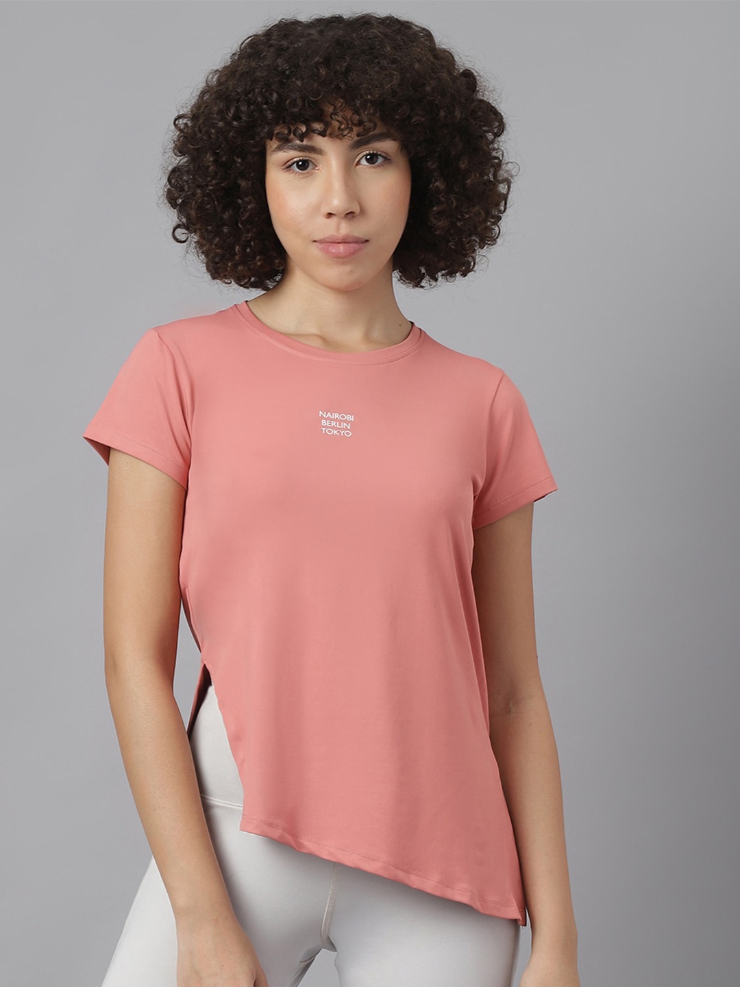 

MKH Round Neck Dri-FIT Sports T-shirt, Pink