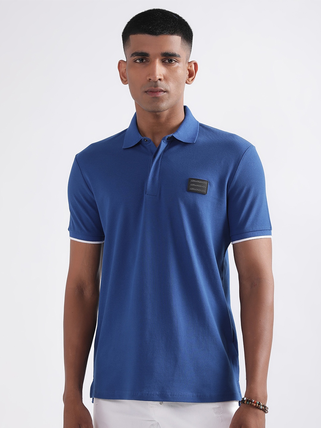 

Antony Morato Men Polo Collar Slim Fit T-shirt, Blue