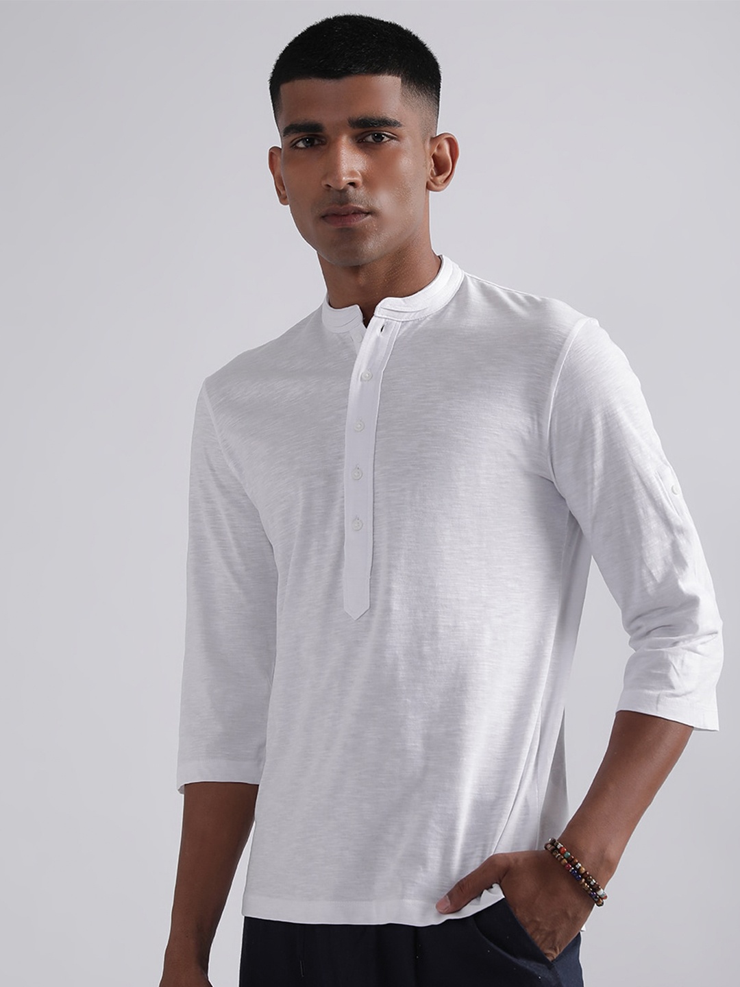

Antony Morato Men Solid Pure Cotton T-Shirt, White