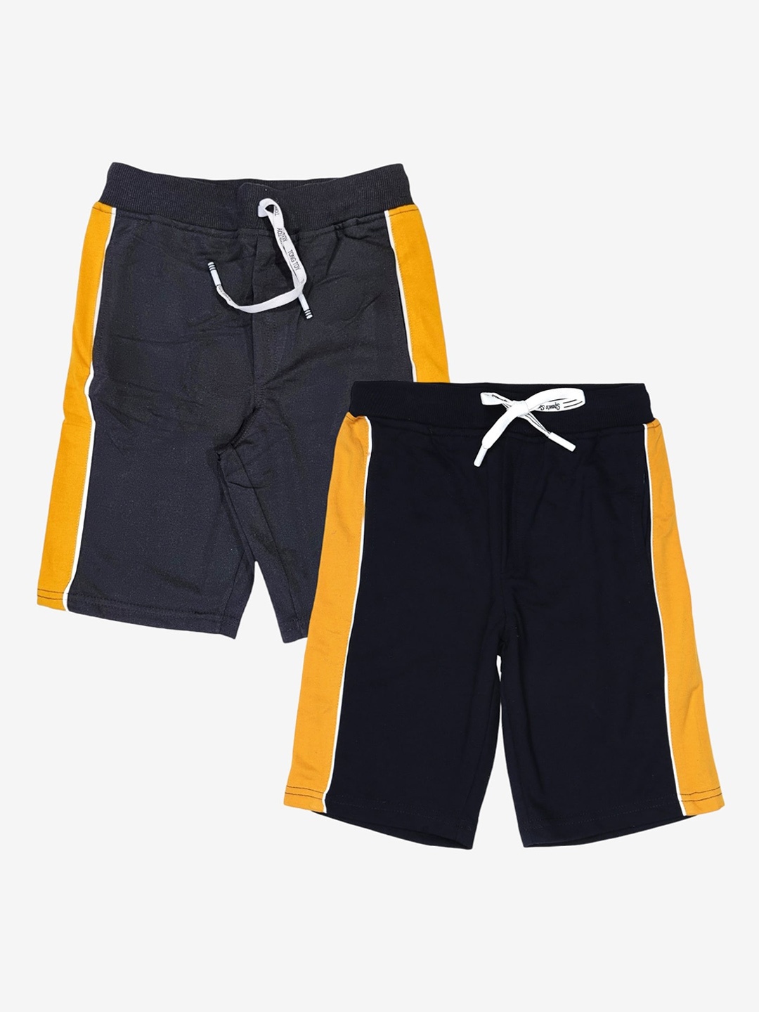 Alan Jones Boys Pack Of 2 Colourblocked Shorts, Black