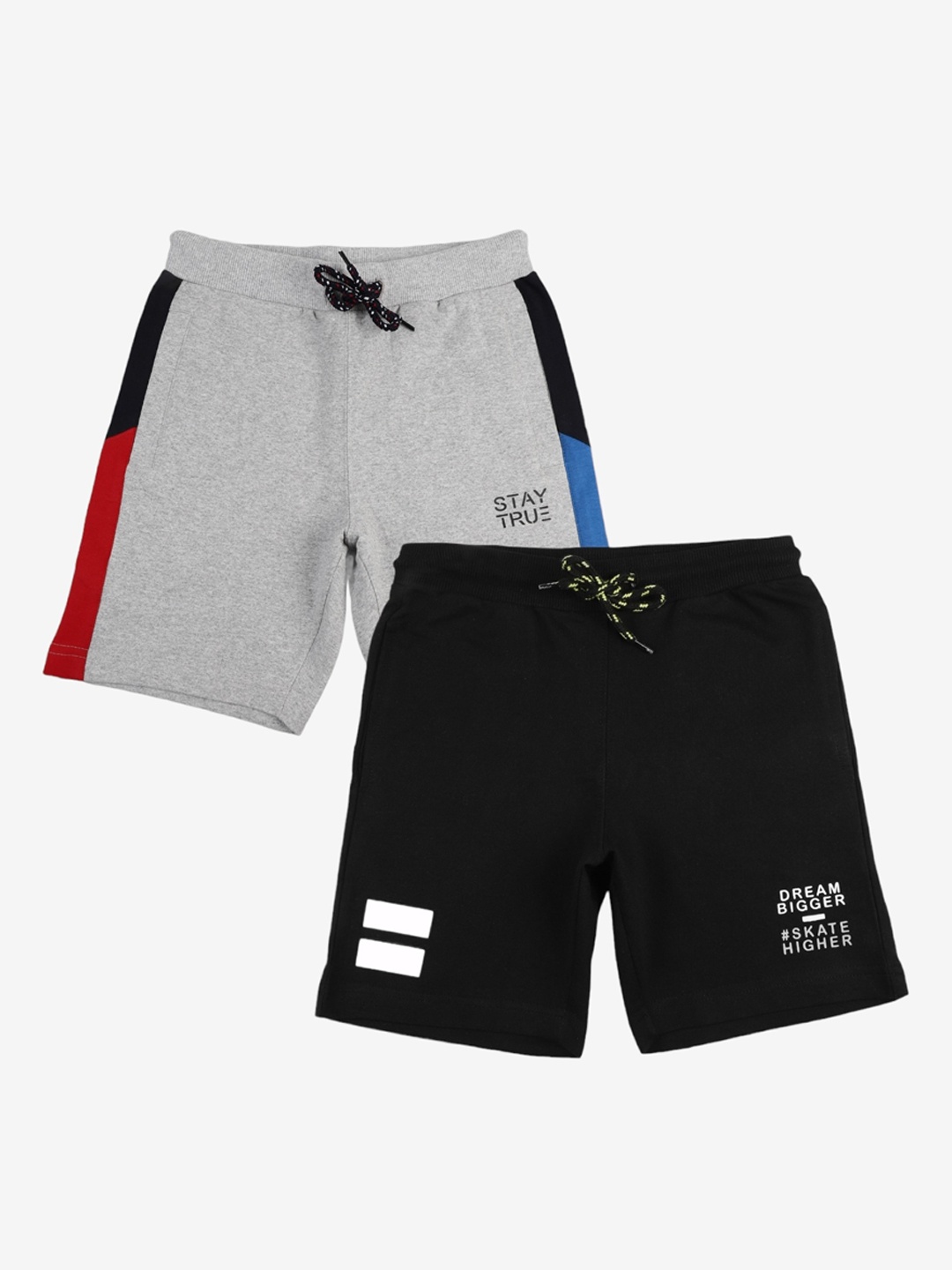 

Alan Jones Boys Pack Of 2 Mid-Rise Regular Shorts, Black