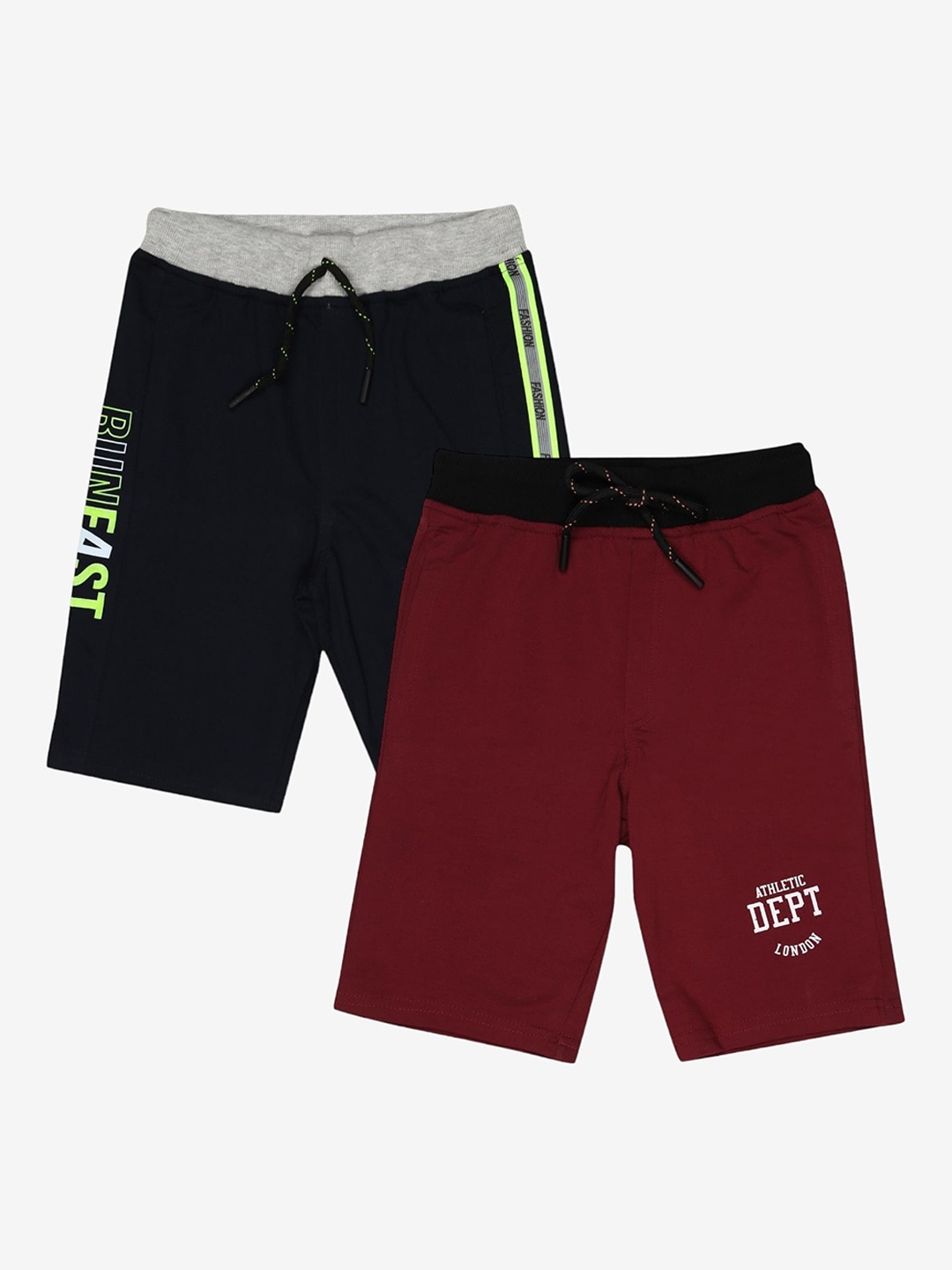 

Alan Jones Boys Pack Of 2 Mid-Rise Regular Shorts, Navy blue