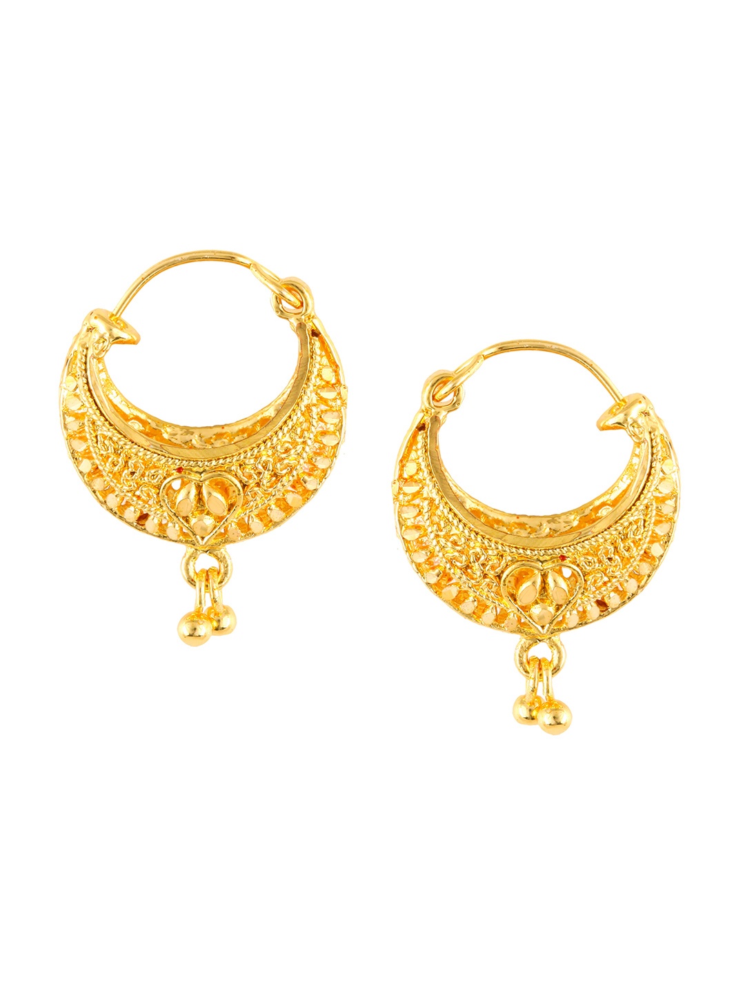 

MEENAZ Gold-Plated Floral Drop Earrings