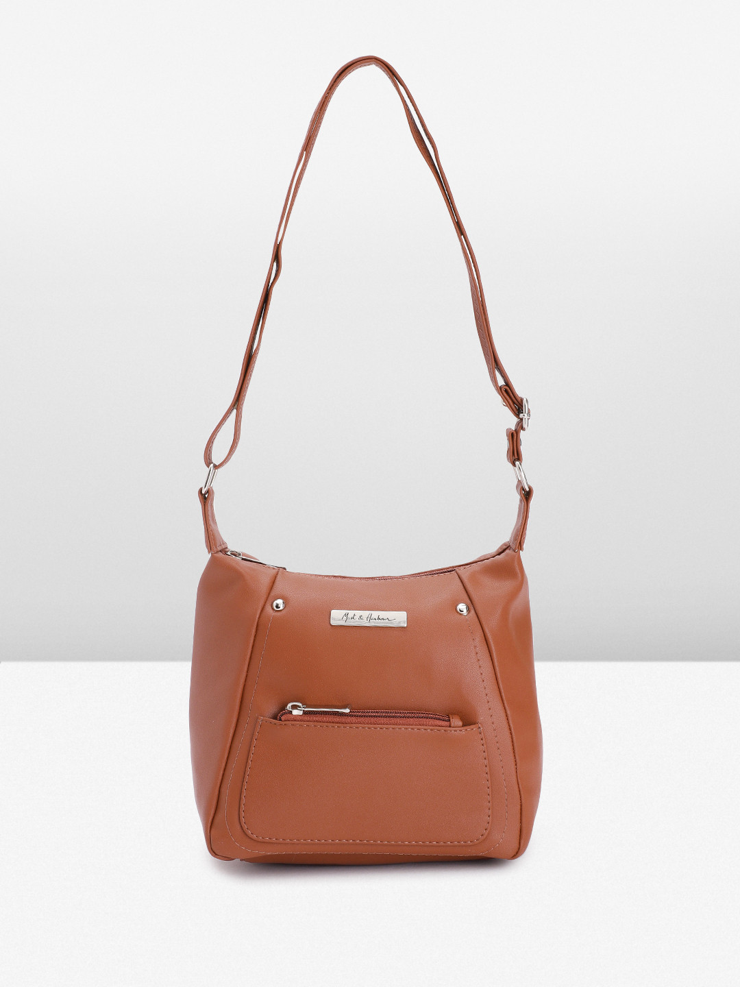 

Mast & Harbour Women Solid Shoulder Bag, Brown
