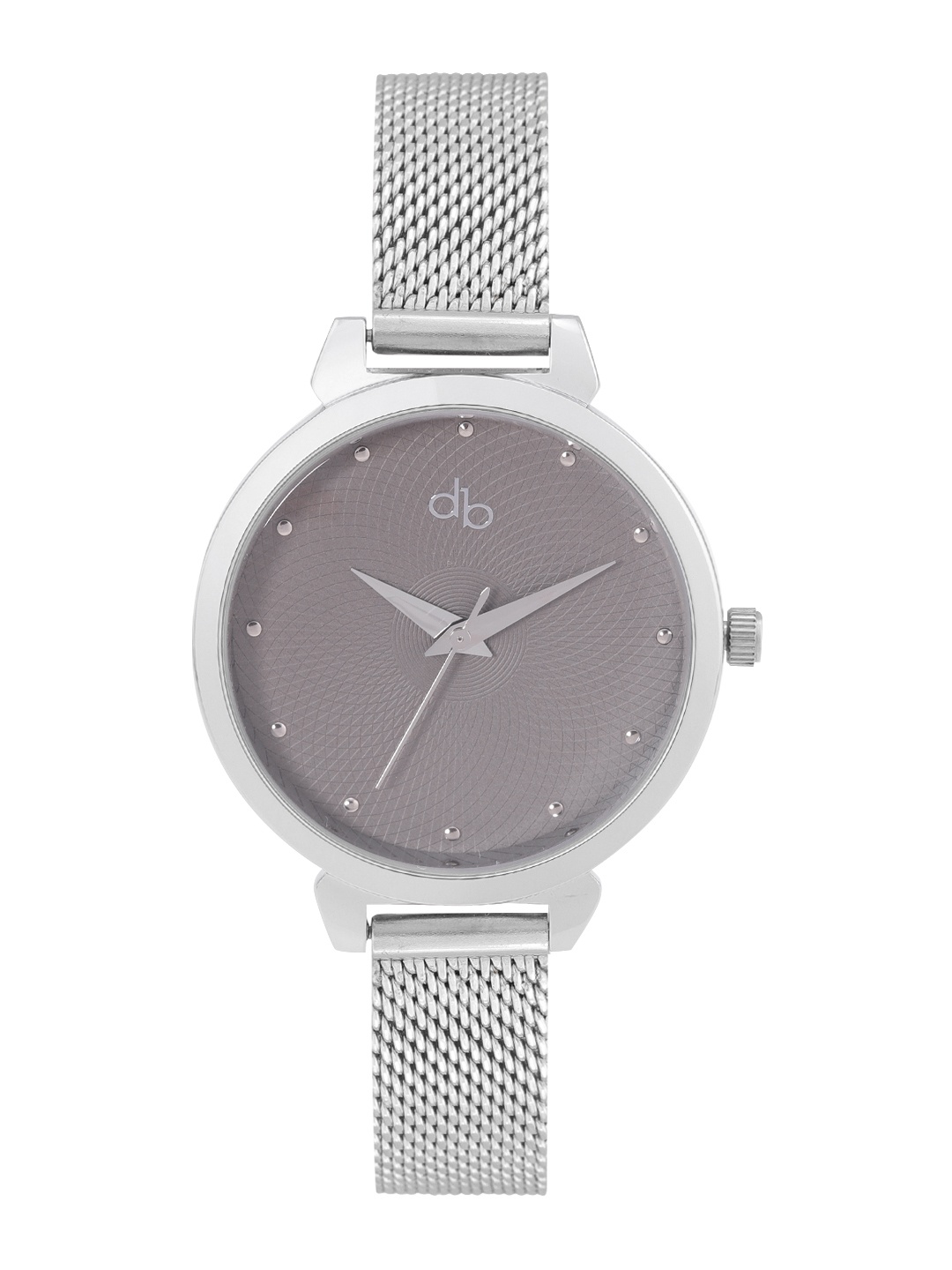 

DressBerry Women Brass Dial & Stainless Steel Textured Straps Analogue Watch, Grey