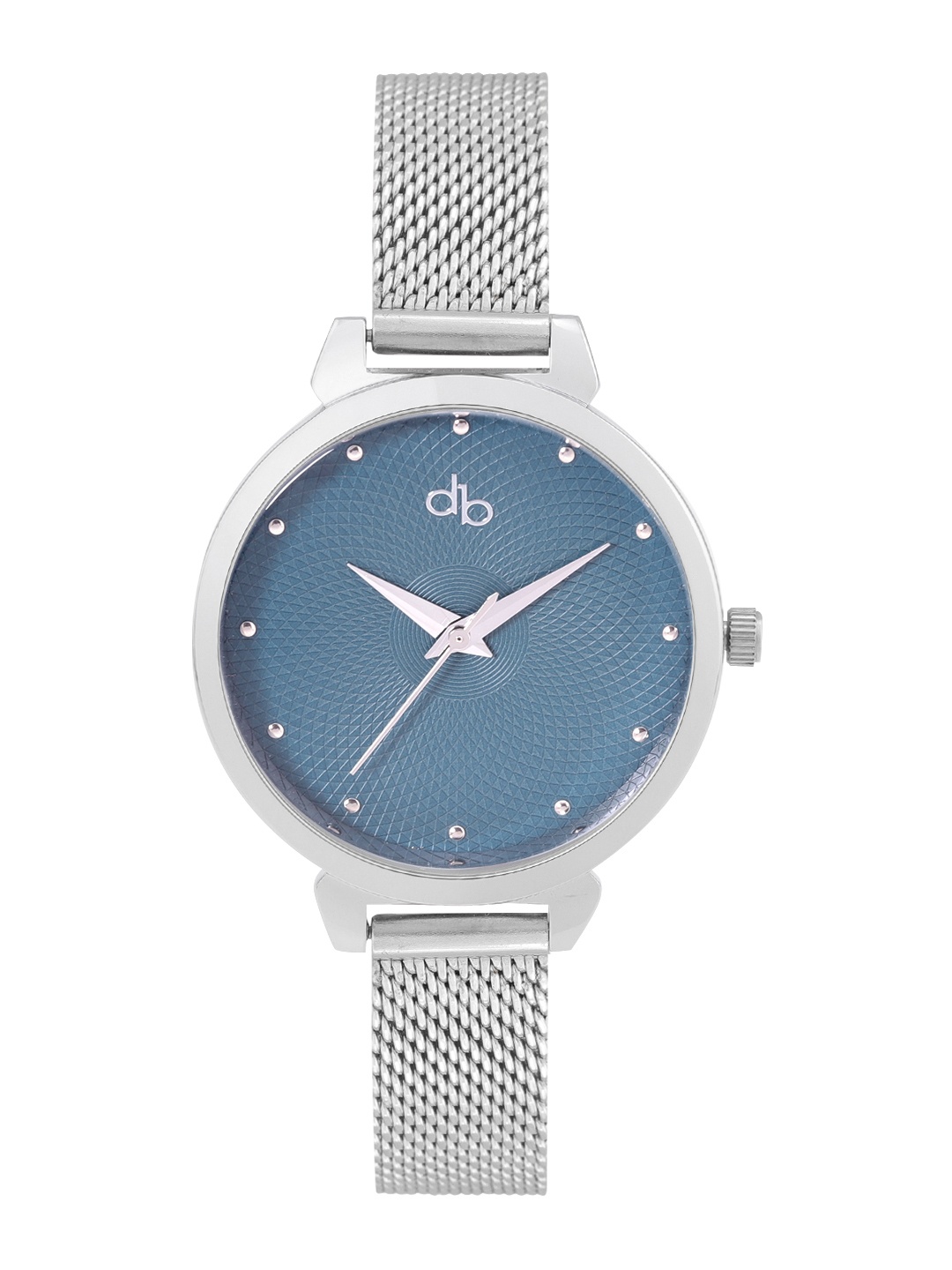 

DressBerry Women Brass Dial & Stainless Steel Textured Straps Analogue Watch, Blue