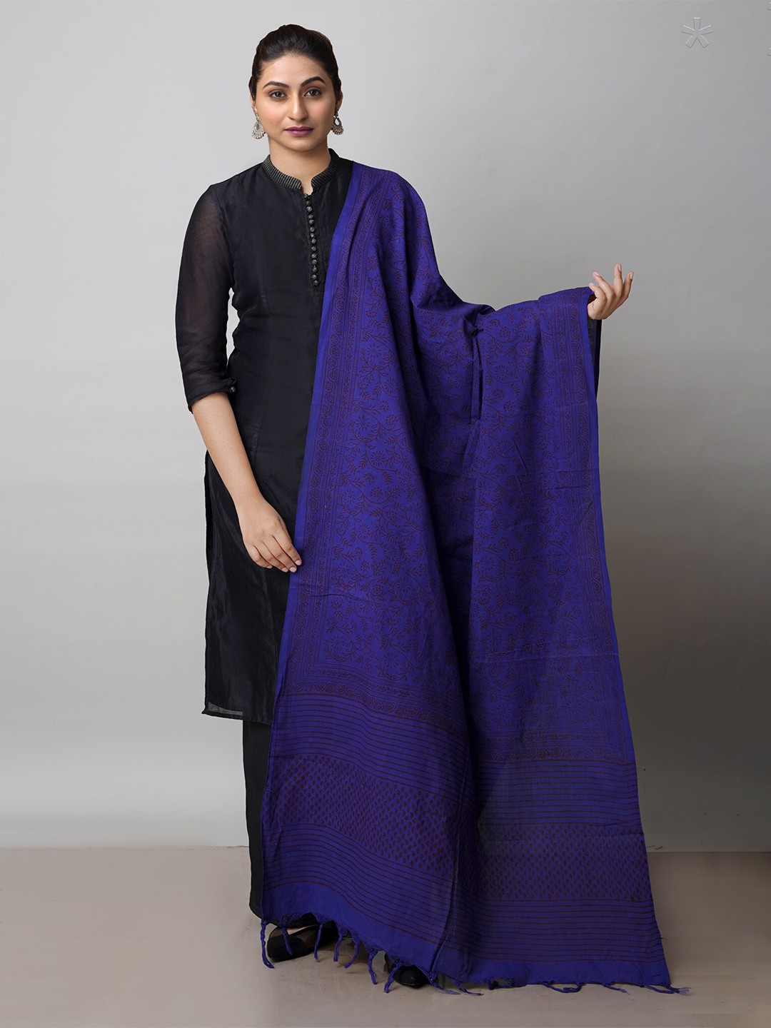 

Unnati Silks Ethnic Motifs Printed Dupatta, Blue