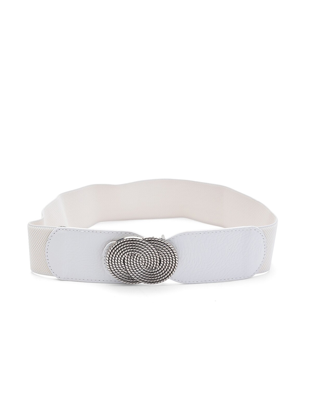 

Globus Women Woven Design Stretchable Belt, White