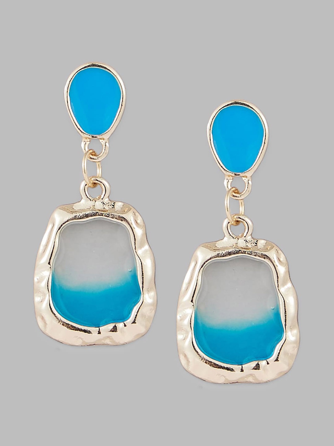 

Globus Gold-Toned And Blue Gold-Plated Drop Earrings