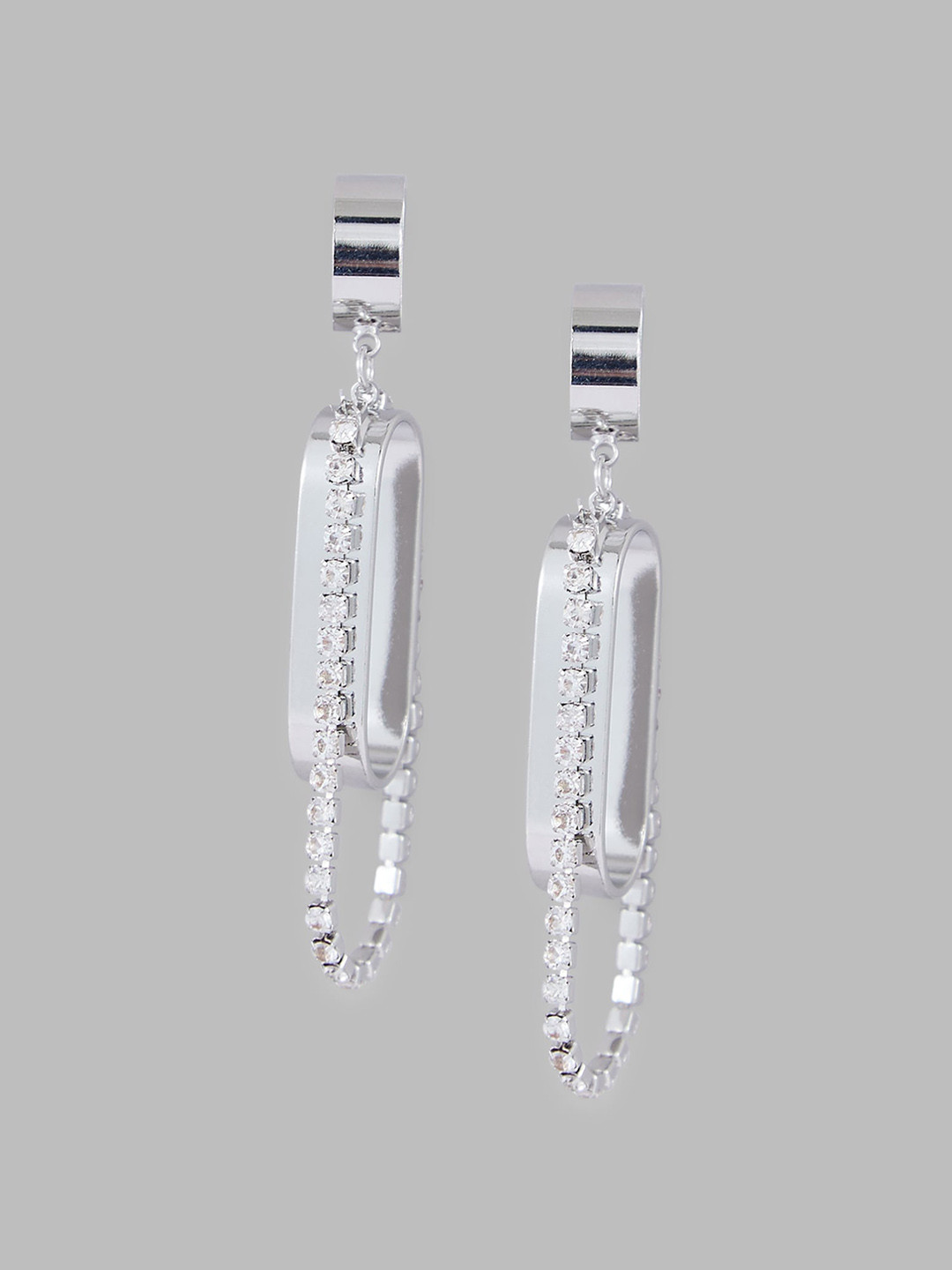 

Globus Silver-Plated Geometric Drop Earrings
