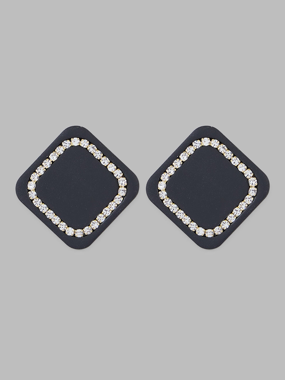 

Globus Square Studs Earrings, Black