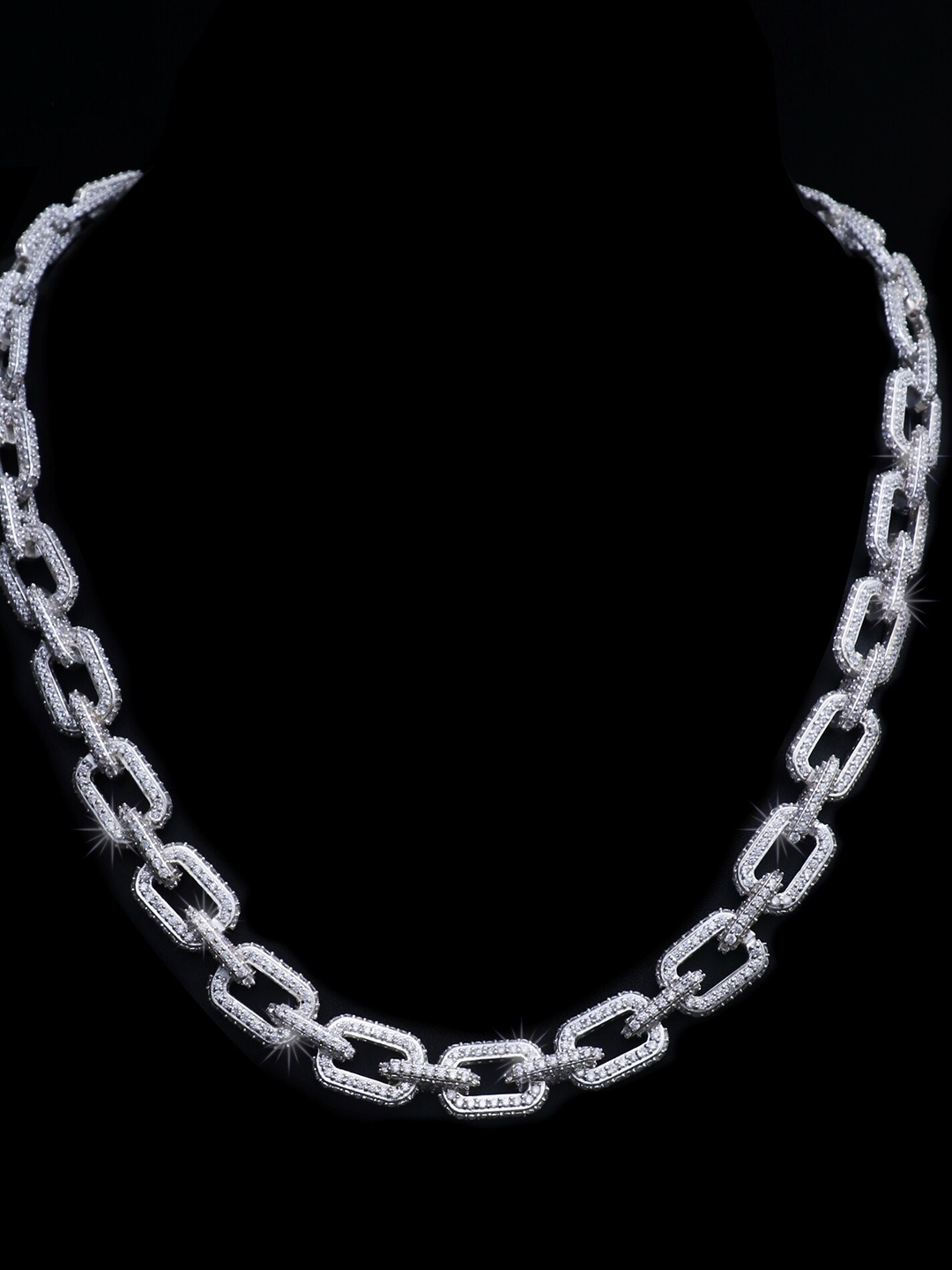 

HIFLYER JEWELS Unisex Silver-Toned Sterling Silver Silver-Plated Chain