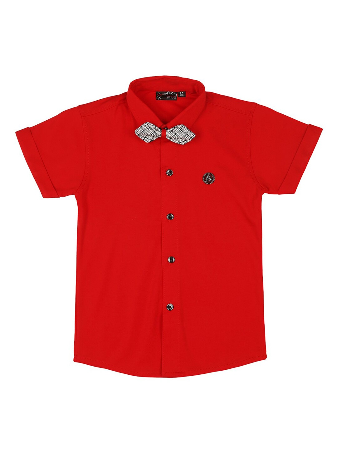 

Actuel Boys Pure Cotton Shirt With Bow, Red