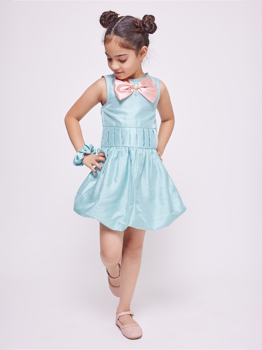 

frangipani Girls Fit & Flare Dress, Blue