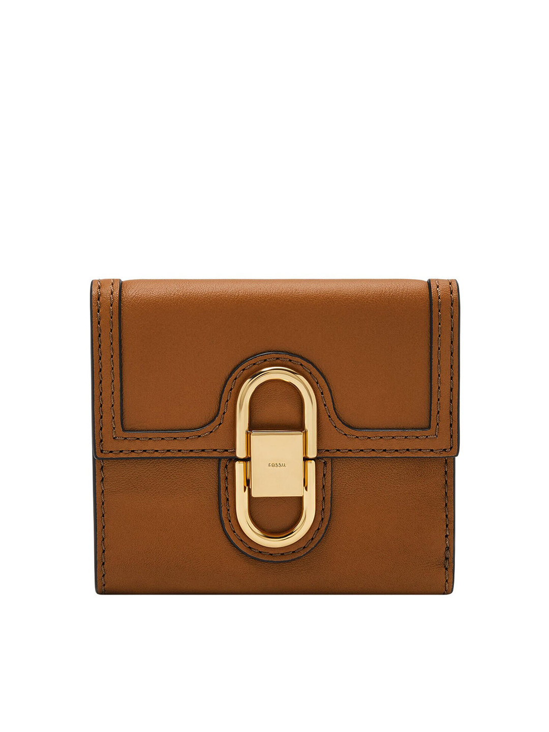 

Fossil Women Leather Three Fold Wallet, Brown