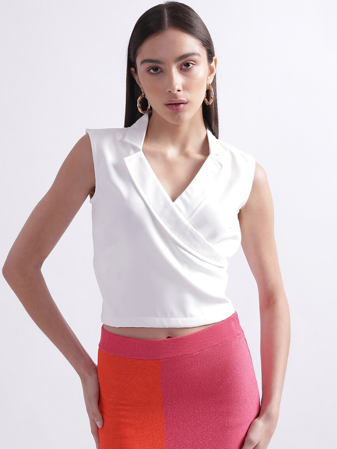 

GANT Colourblocked Straight Maxi Skirt, Pink
