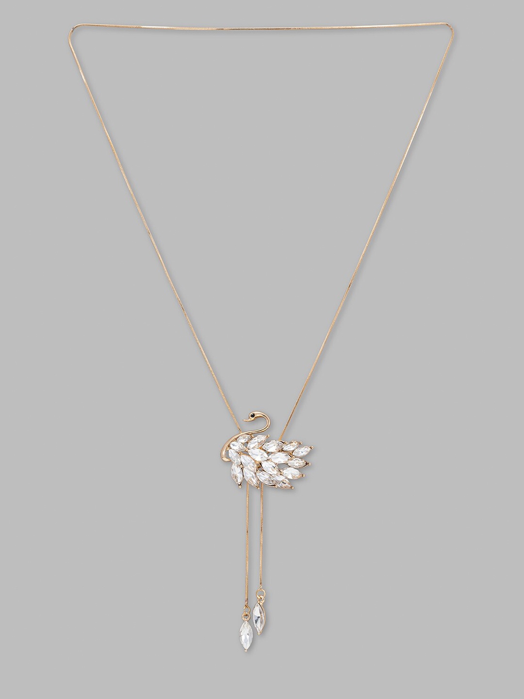 

Globus Gold-Toned & White Gold-Plated Minimal Necklace