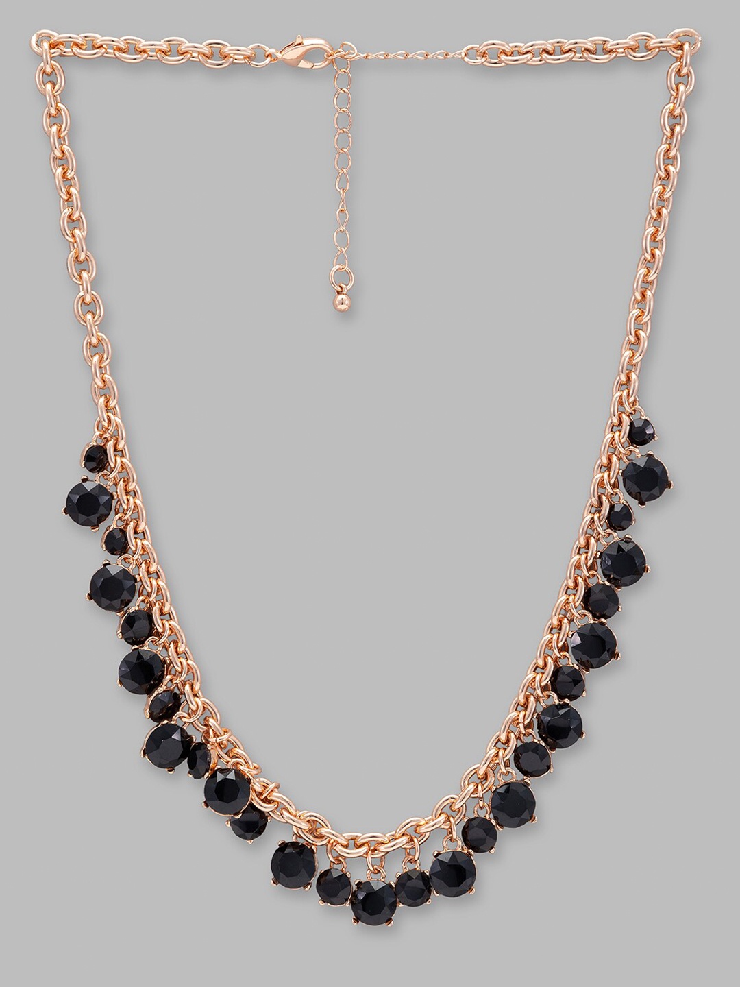 

Globus Black Rose Gold-Plated Statement Necklace