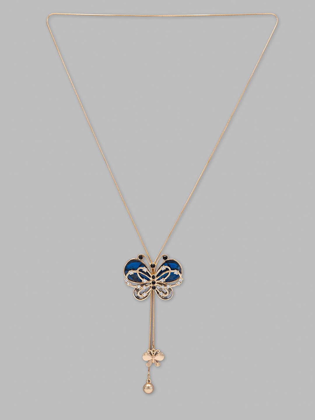 

Globus Gold-Plated Gold-Toned & Black Necklace